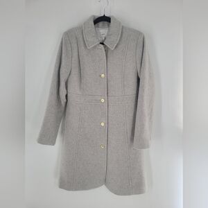 J CREW GRAY WOOL TRENCH COAT New Size 10